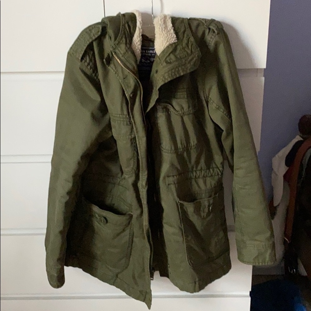 Women’s army green winter coat
